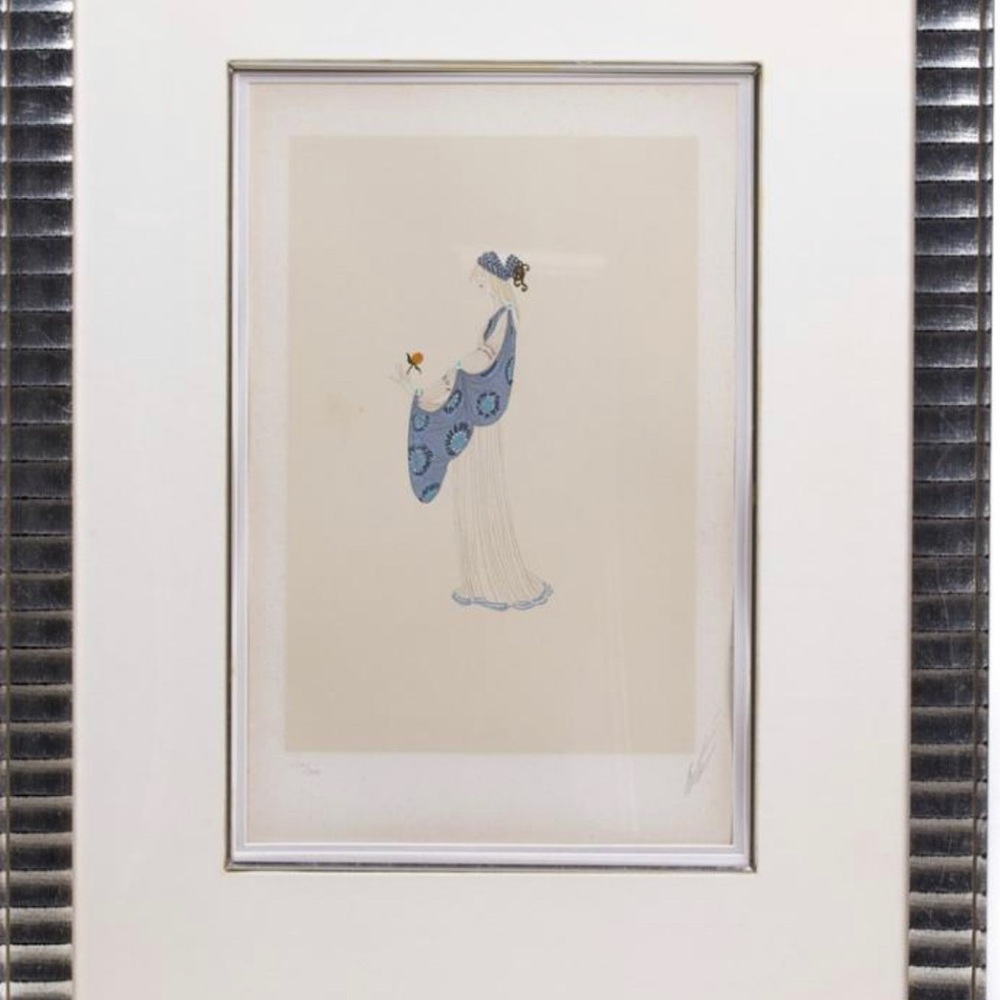 Erte “Lady With A White Rose” Serifraph